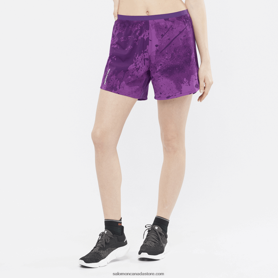 Women's Shorts - Cross 5 Salomon Sparkling Grape/Ao/Crown Jewel X6B4FZ1184