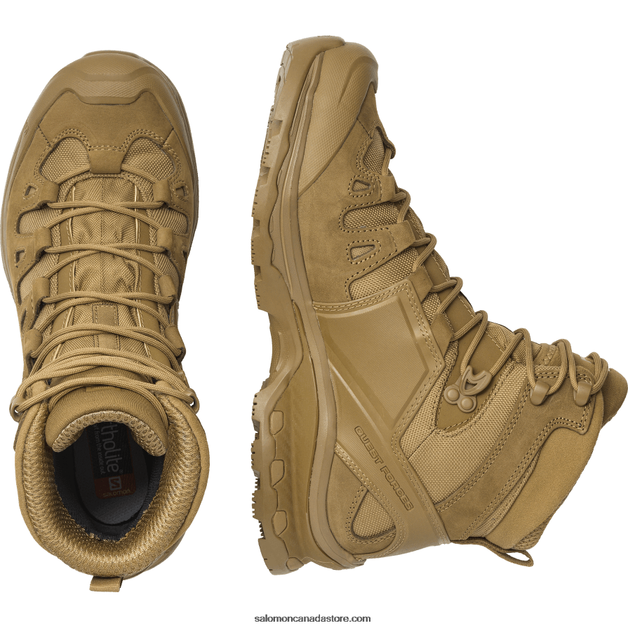 Women\'s Forces Shoes - Quest 4D Forces 2 Salomon Coyote Brown X6B4FZ808