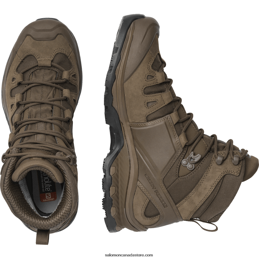Women\'s Forces Shoes - Quest 4D Gore-Tex Forces 2 En Salomon Earth Brown X6B4FZ805