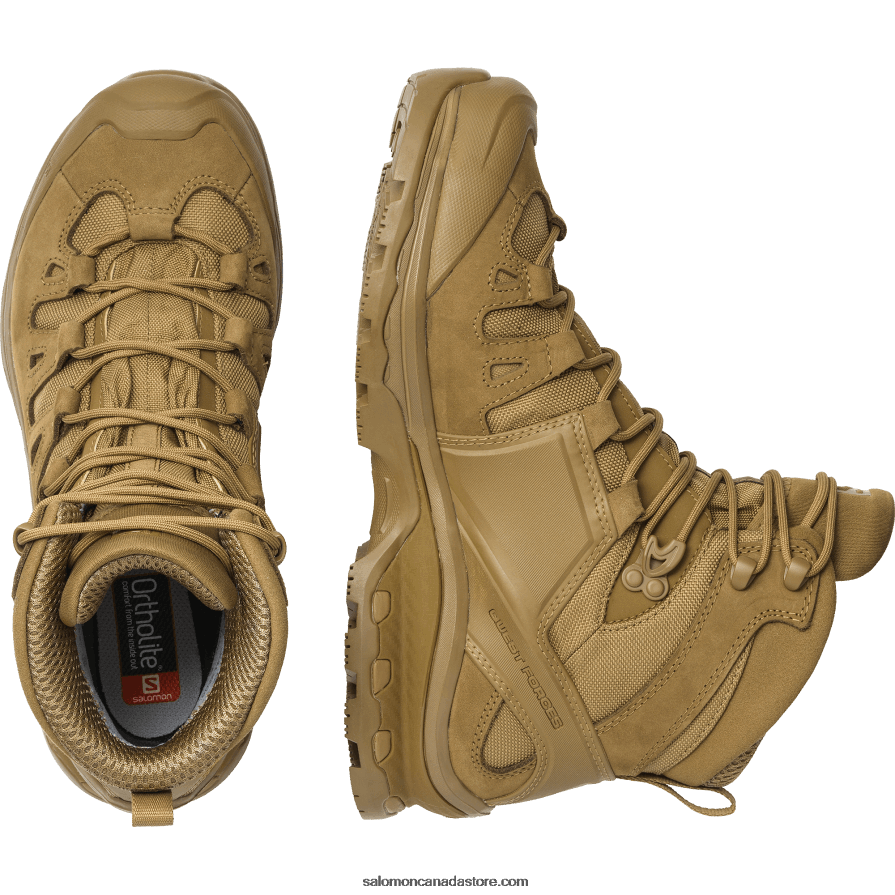 Women\'s Forces Shoes - Quest 4D Gore-Tex Forces 2 Salomon Coyote Brown X6B4FZ807