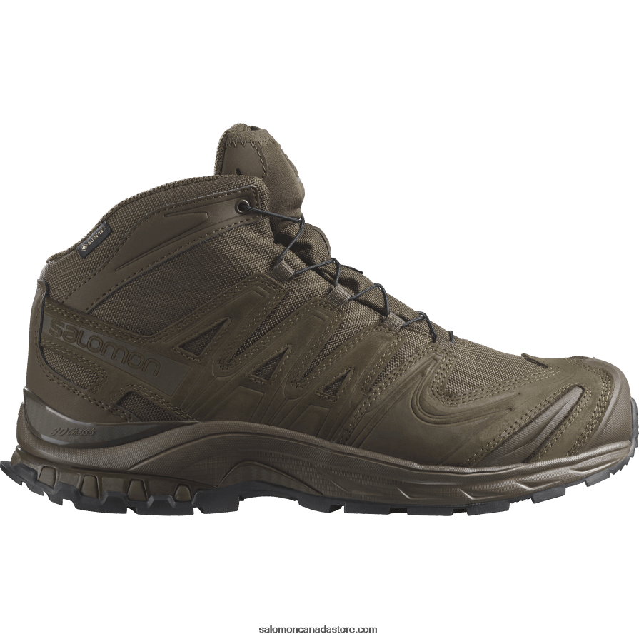 Women's Forces Shoes - Xa Forces Mid Gore-Tex En Salomon Earth Brown X6B4FZ818