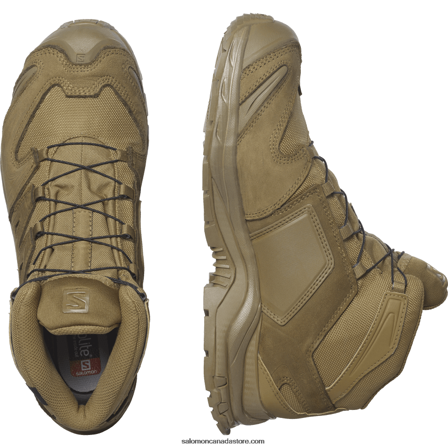 Women\'s Forces Shoes - Xa Forces Mid Gore-Tex Salomon Coyote Brown X6B4FZ811