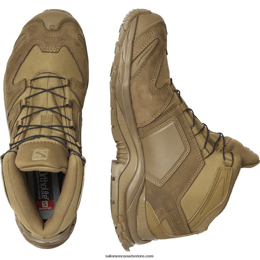 Women\'s Forces Shoes - Xa Forces Mid Salomon Coyote Brown X6B4FZ816