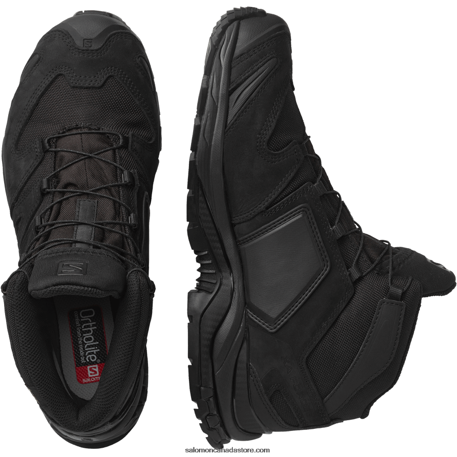 Women\'s Forces Shoes - Xa Forces Mid Wide Gore-Tex En Salomon Black X6B4FZ812