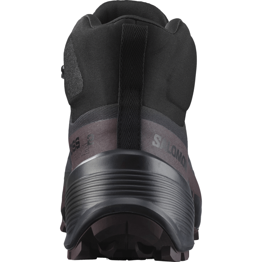 Women\'s Hiking Boots - Cross Hike 2 Mid Gore-Tex Salomon Black/Chocolate Plum X6B4FZ735