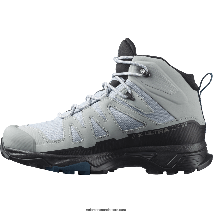 Women\'s Hiking Boots - X Ultra 4 Mid Wide Gore-Tex Salomon Quarry/Black/Legion Blue X6B4FZ1141