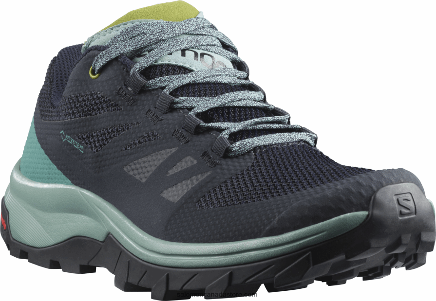 Women\'s Hiking Shoes - Outline Gore-Tex Salomon Trellis/Navy Blazer/Guacamole X6B4FZ1147