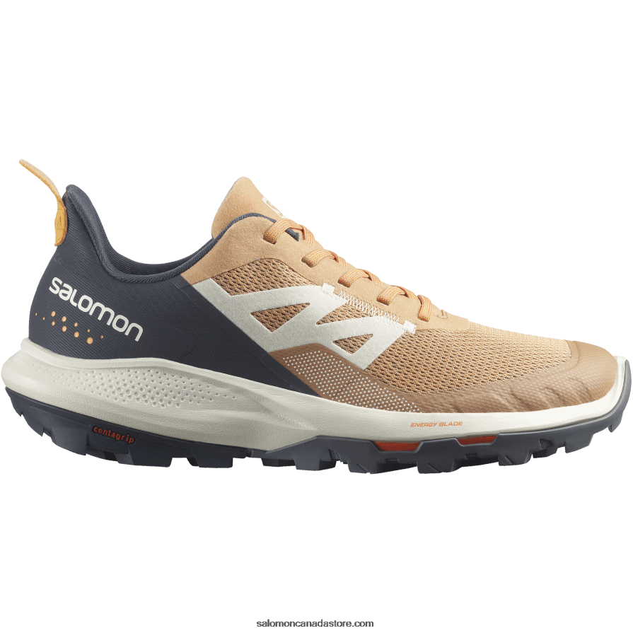 Women's Hiking Shoes - Outpulse Salomon Fenugreek/Ebony/Blazing Orange X6B4FZ1281