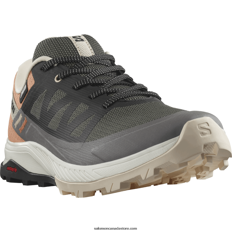 Women\'s Hiking Shoes - Outrise Clima Waterproof Salomon Magnet/Black/Coral Gold X6B4FZ1144