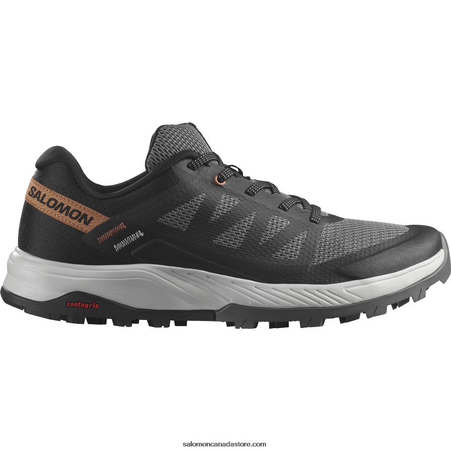 Women's Hiking Shoes - Outrise Salomon Plum Kitten/Black/Coral Gold X6B4FZ1280