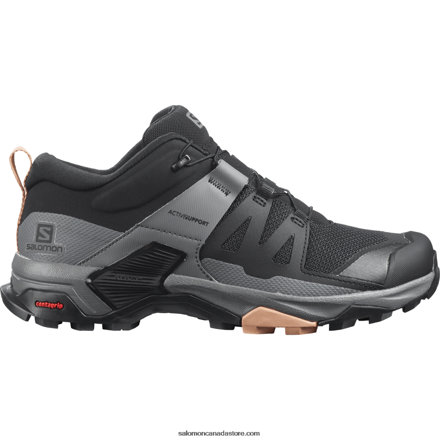 Women's Hiking Shoes - X Ultra 4 Salomon Black/Quiet Shade/Sirocco X6B4FZ1119