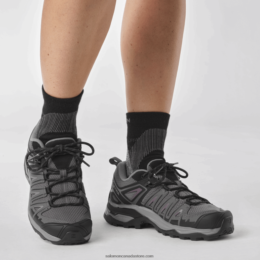 Women\'s Hiking Shoes - X Ultra Pioneer Aero Salomon Magnet/Black/Moonscape X6B4FZ1120