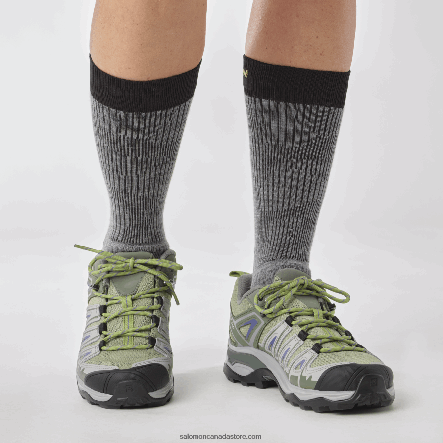 Women\'s Hiking Shoes - X Ultra Pioneer Aero Salomon Oil Green/Castor Gray/Amparo Blue X6B4FZ1121