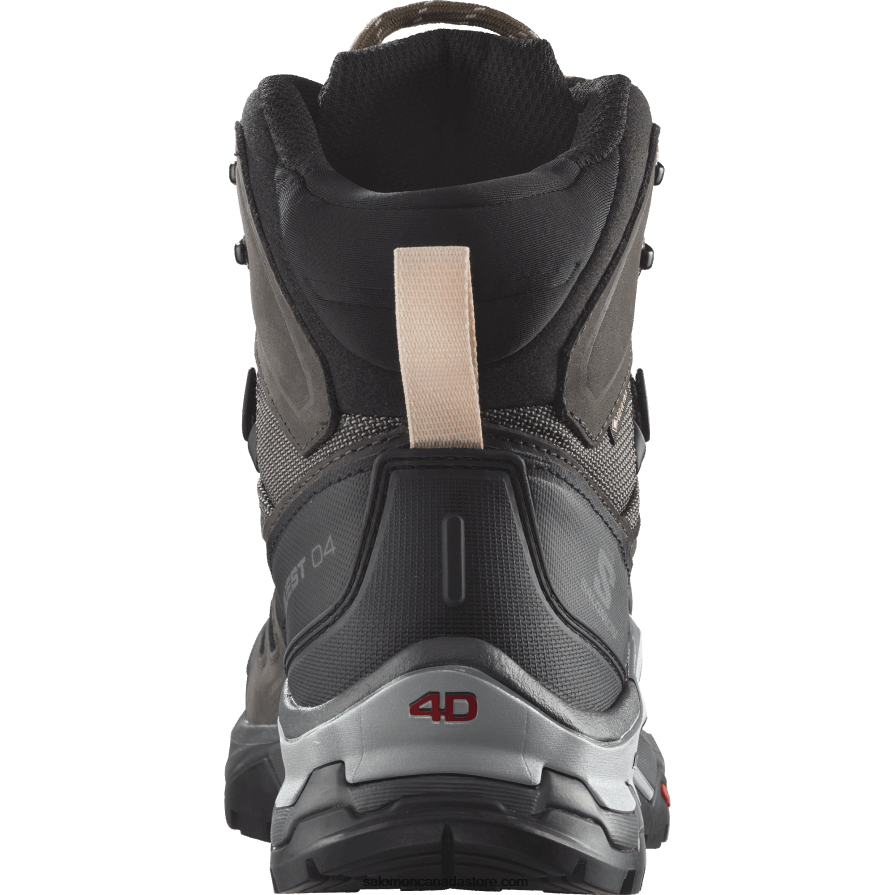 Women\'s Leather Hiking Boots - Quest 4 Gore-Tex Salomon Magnet/Black/Sun Kiss X6B4FZ1128