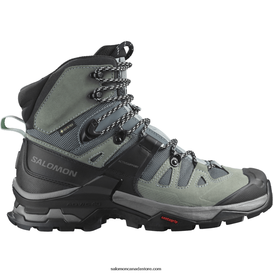 Women's Leather Hiking Boots - Quest 4 Gore-Tex Salomon Slate/Trooper/Opal Blue X6B4FZ1129