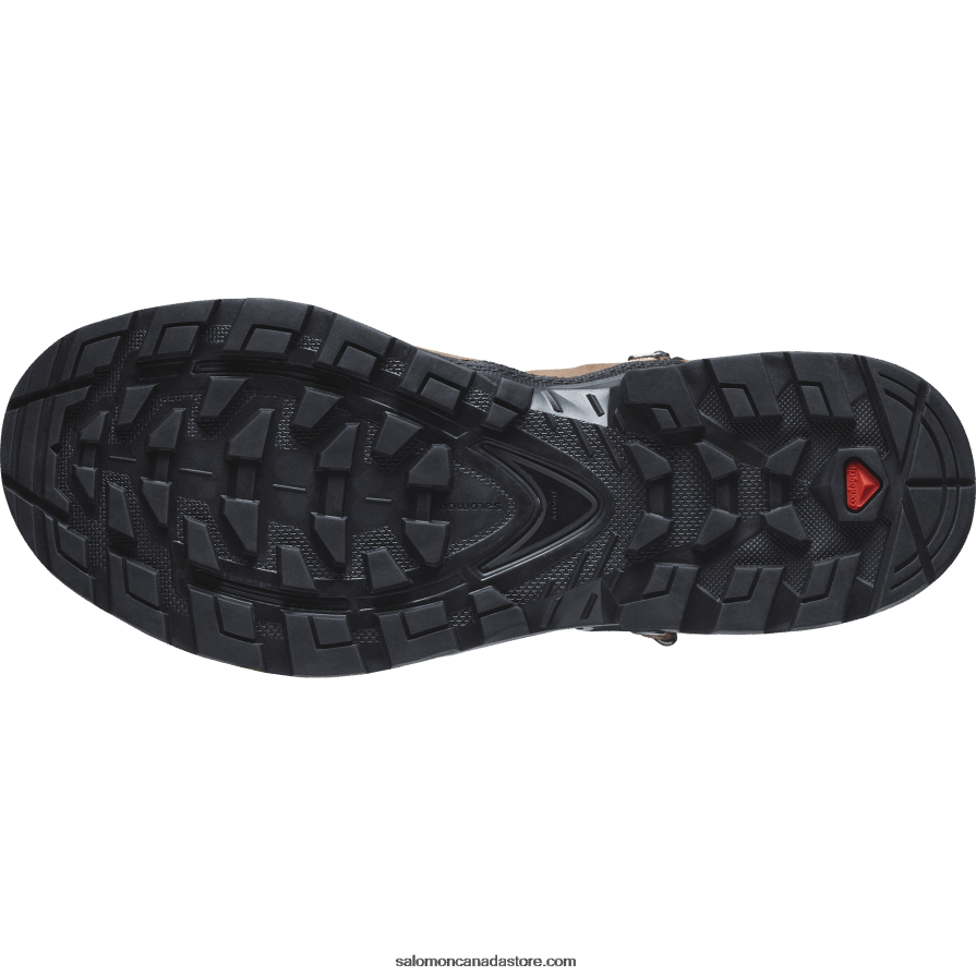 Women\'s Leather Hiking Boots - Quest Element Gore-Tex Salomon Mocha Mousse/Pewter/Marine Blue X6B4FZ1135