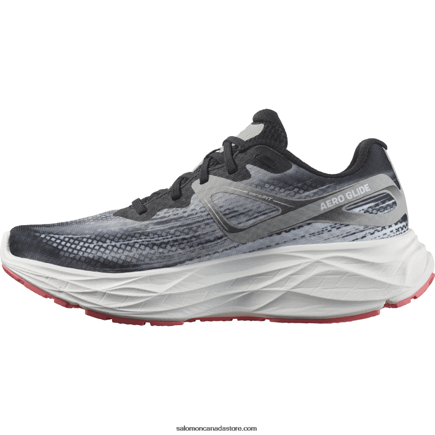 Women\'s Running Shoes - Aero Glide Salomon Black/Alloy/Tea Rose X6B4FZ1148