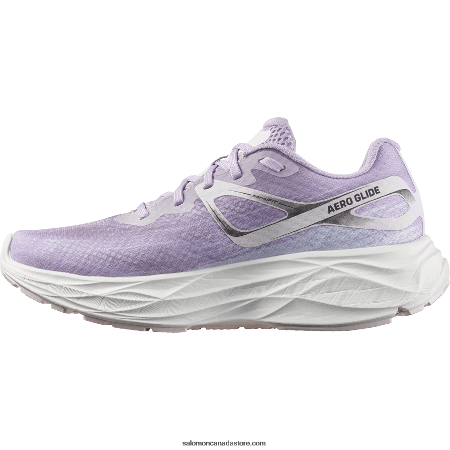 Women\'s Running Shoes - Aero Glide Salomon Orchid Bloom/Cradle Pink/White X6B4FZ1152