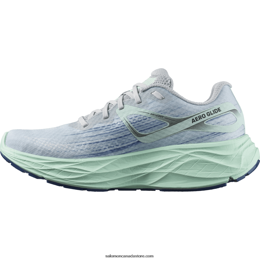 Women\'s Running Shoes - Aero Glide Salomon Pearl Blue/Yucca/Clematis Blue X6B4FZ1151