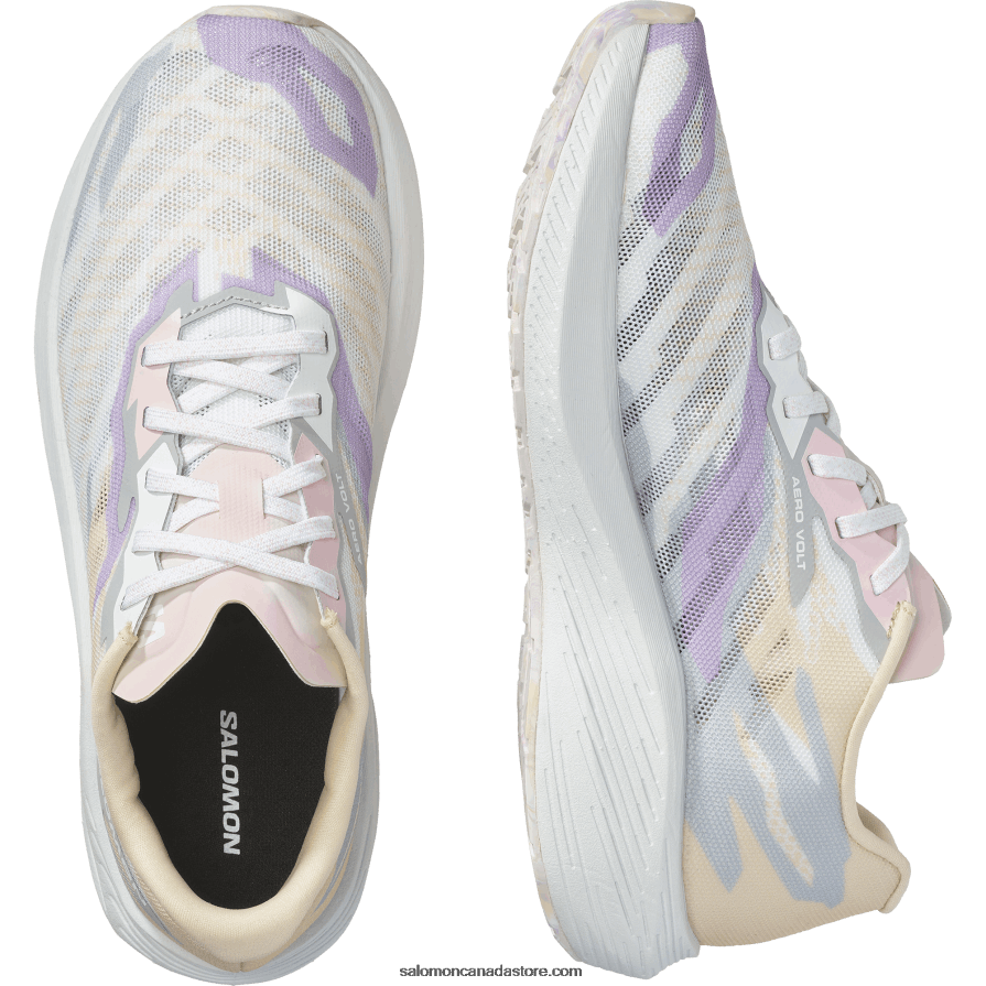 Women\'s Running Shoes - Aero Volt Salomon Tender Peach/Pearl Blue/White X6B4FZ754