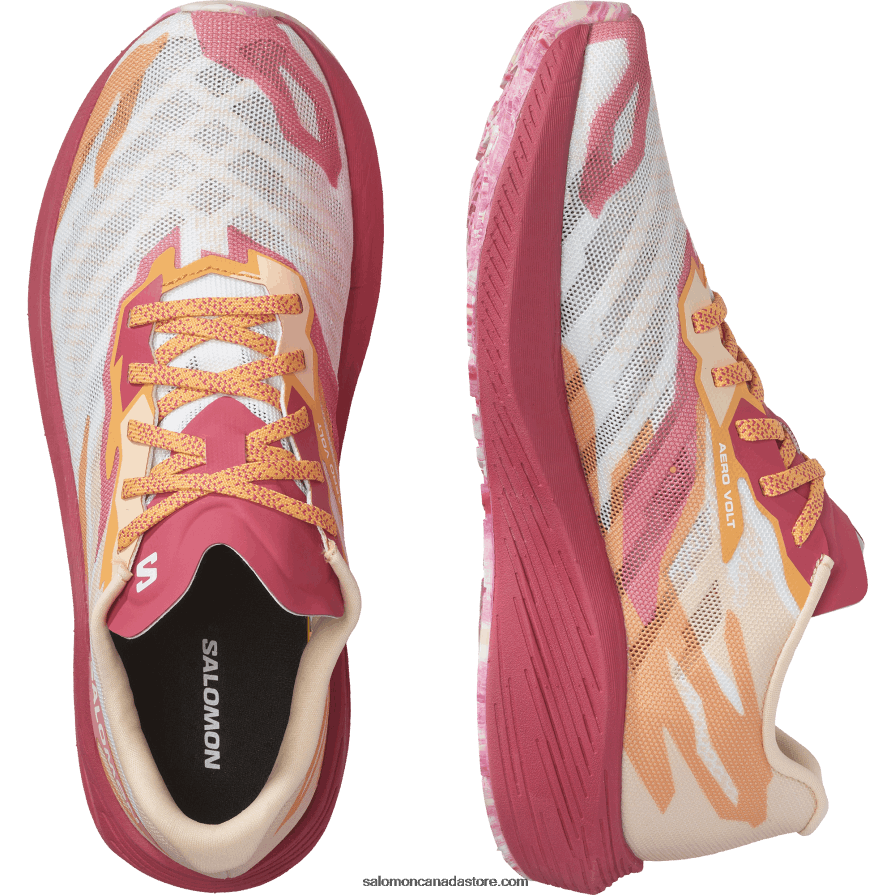 Women\'s Running Shoes - Aero Volt Salomon Tender Peach/Virtual Pink/White X6B4FZ753