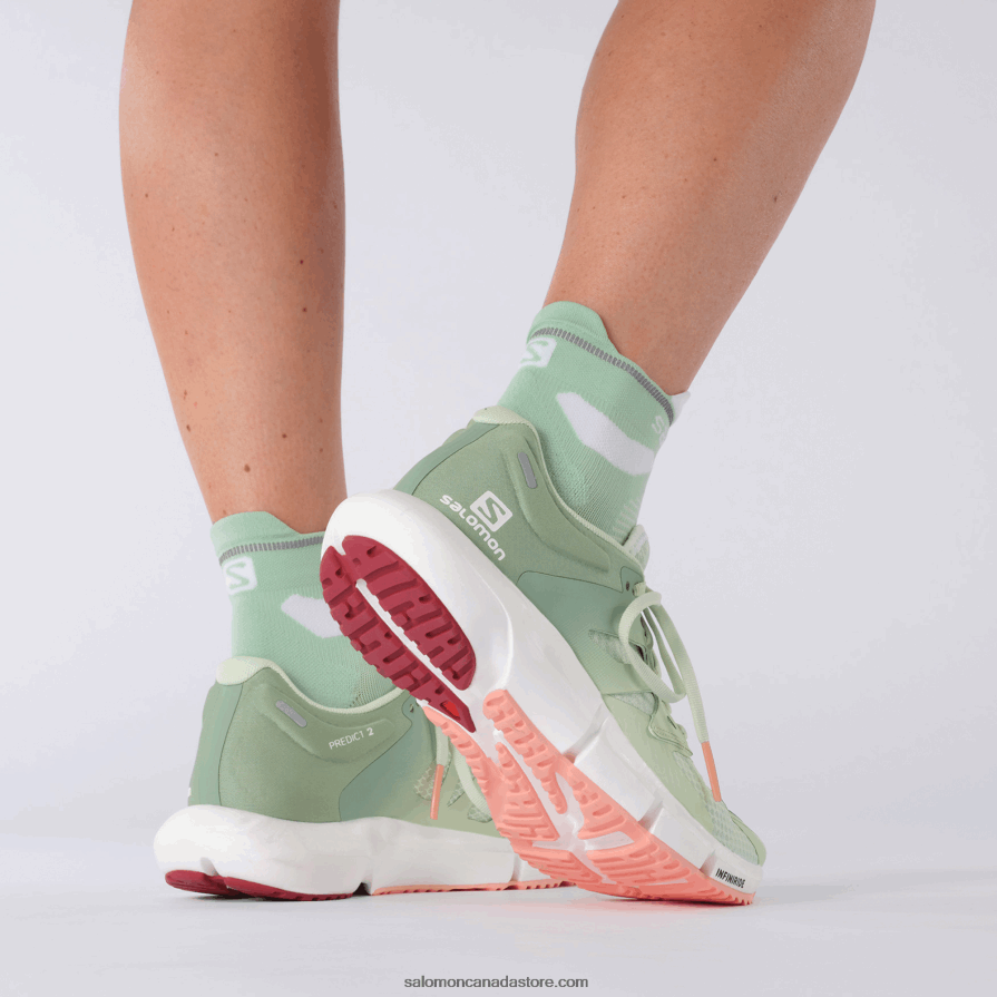 Women\'s Running Shoes - Predict 2 Salomon Spray/Granite Green/Blooming Dahlia X6B4FZ755