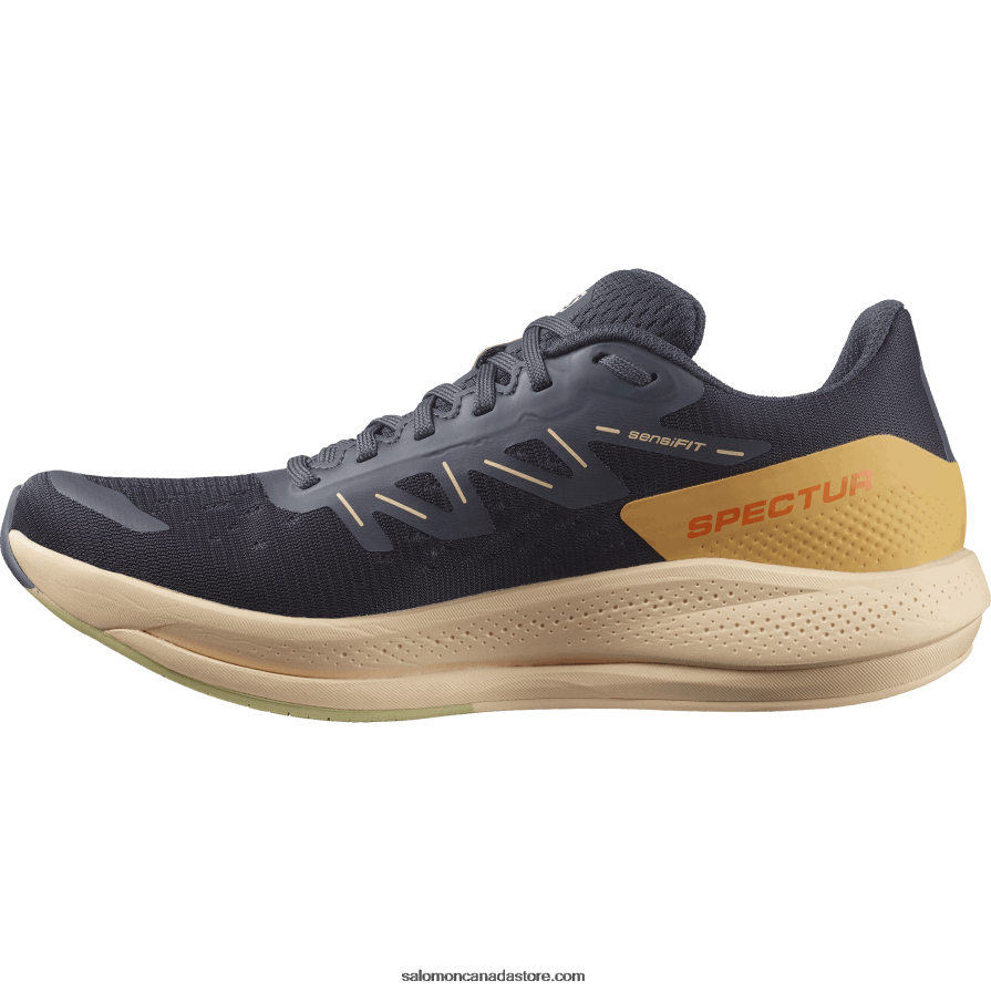 Women\'s Running Shoes - Spectur Salomon Ebony/Almond Cream/Leek Green X6B4FZ749