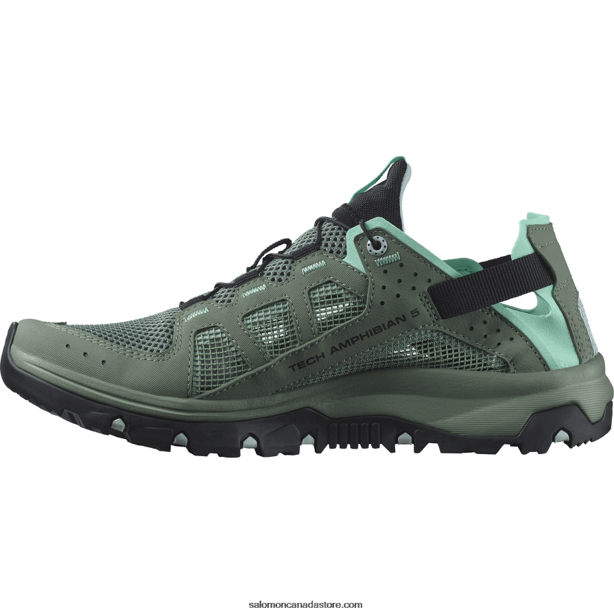 Women\'s Water Shoes - Techamphibian 5 Salomon Laurel Wreath/Arctic Ice/Marine Blue X6B4FZ787