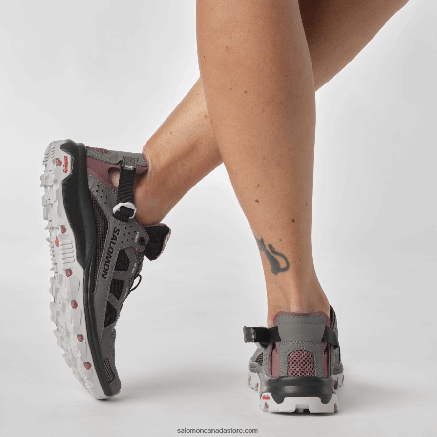 Women\'s Water Shoes - Techamphibian 5 Salomon Pewter/Black/Wild Ginger X6B4FZ788