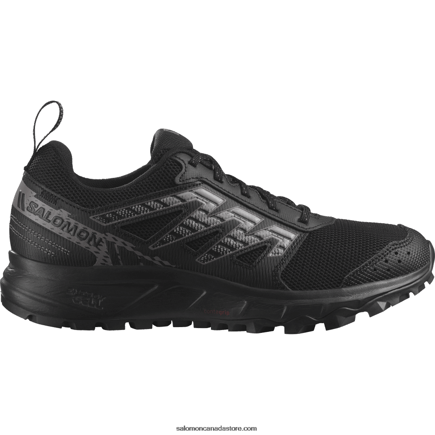 Women's Running Shoes - Wander Salomon Black/Plum Kitten/Gull X6B4FZ1546