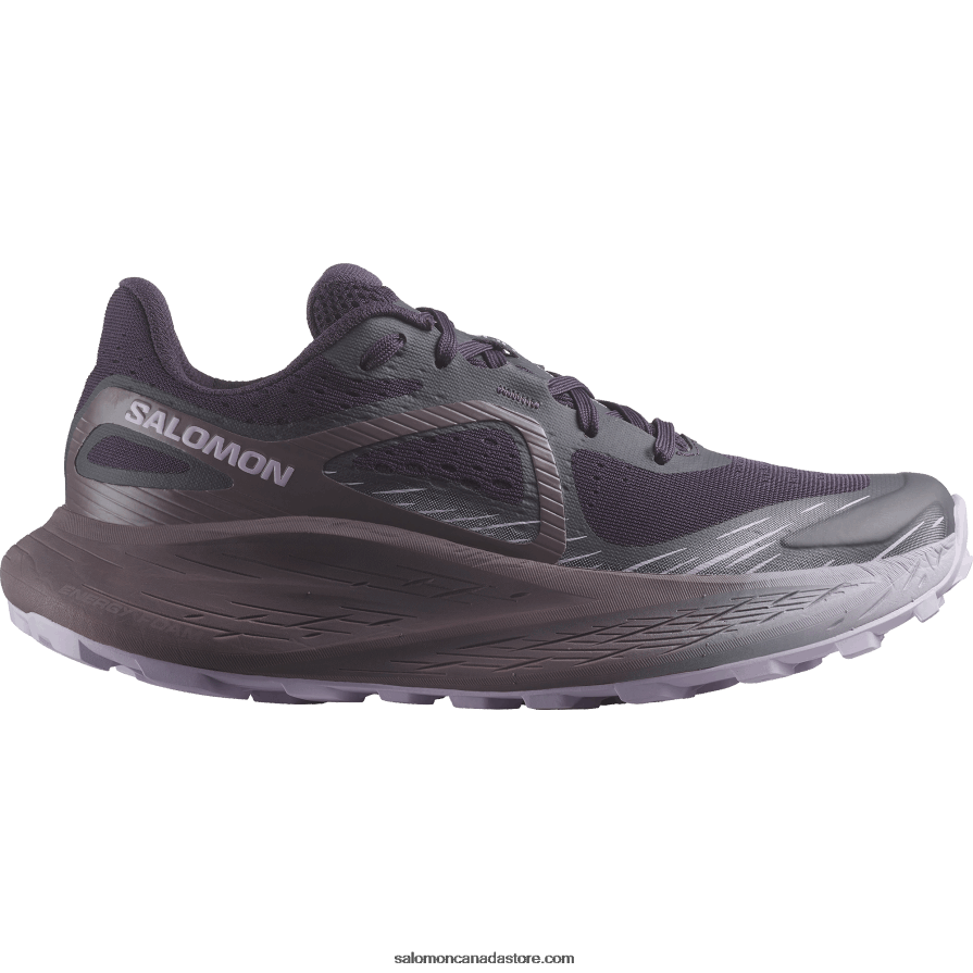 Women's Trail Running Shoes - Glide Max Tr Salomon Nightshade/Moonscape/Orchid Bloom X6B4FZ1500