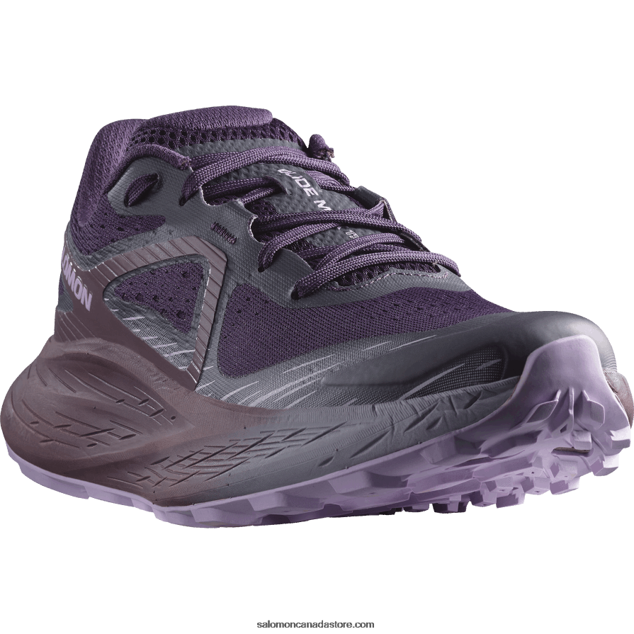 Women\'s Trail Running Shoes - Glide Max Tr Salomon Nightshade/Moonscape/Orchid Bloom X6B4FZ1500