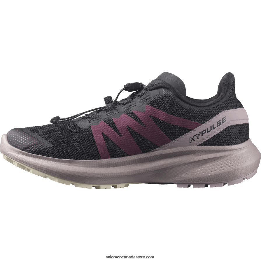 Women\'s Trail Running Shoes - Hypulse Salomon Black/Quail/Rainy Day X6B4FZ1542