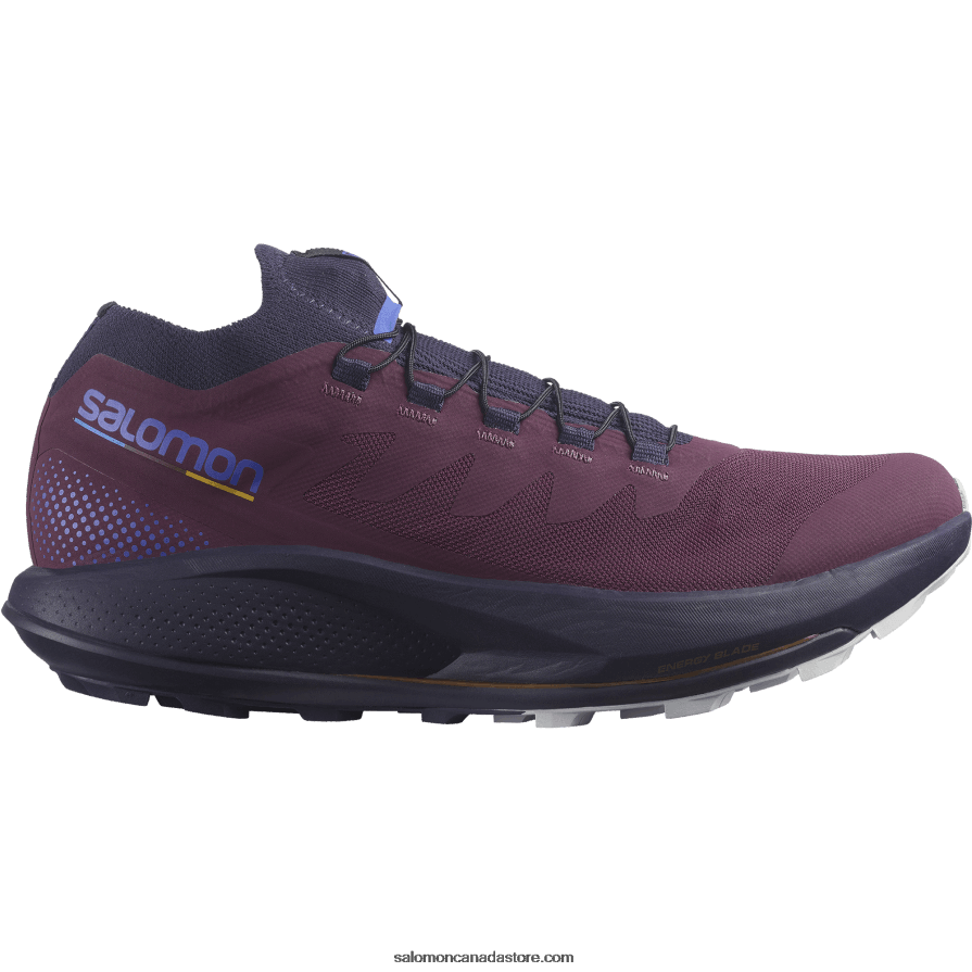 Women's Trail Running Shoes - Pulsar Trail Pro Salomon Grape Wine/Night Sky/Lunar Rock X6B4FZ1532