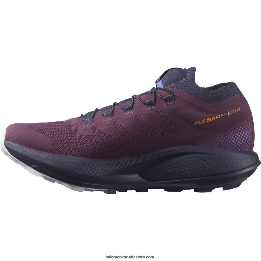 Women\'s Trail Running Shoes - Pulsar Trail Pro Salomon Grape Wine/Night Sky/Lunar Rock X6B4FZ1532