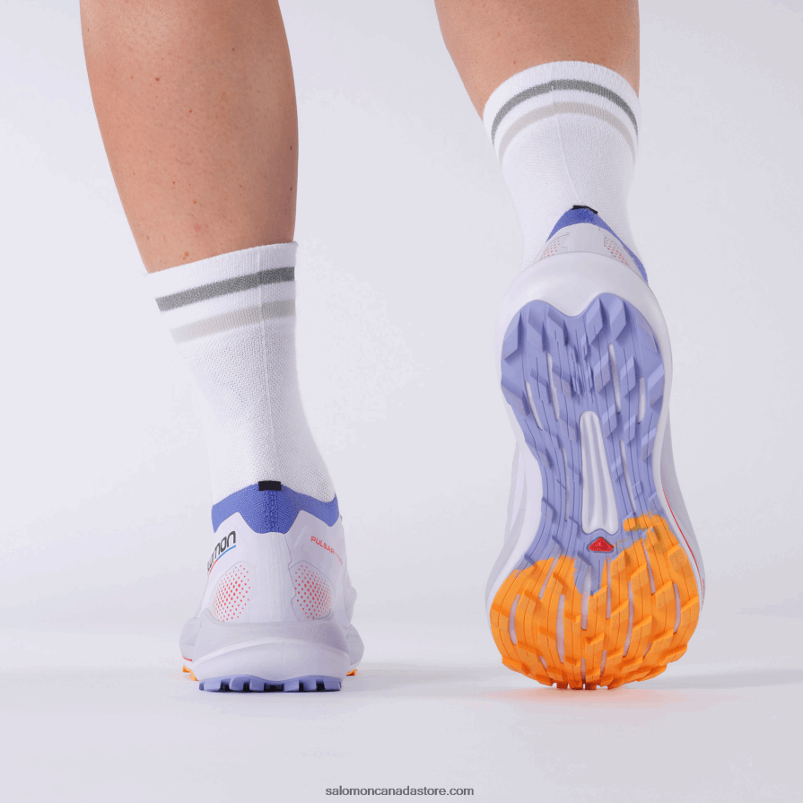 Women\'s Trail Running Shoes - Pulsar Trail Pro Salomon Purple Heather/Amparo Blue/Blazing Orange X6B4FZ1534