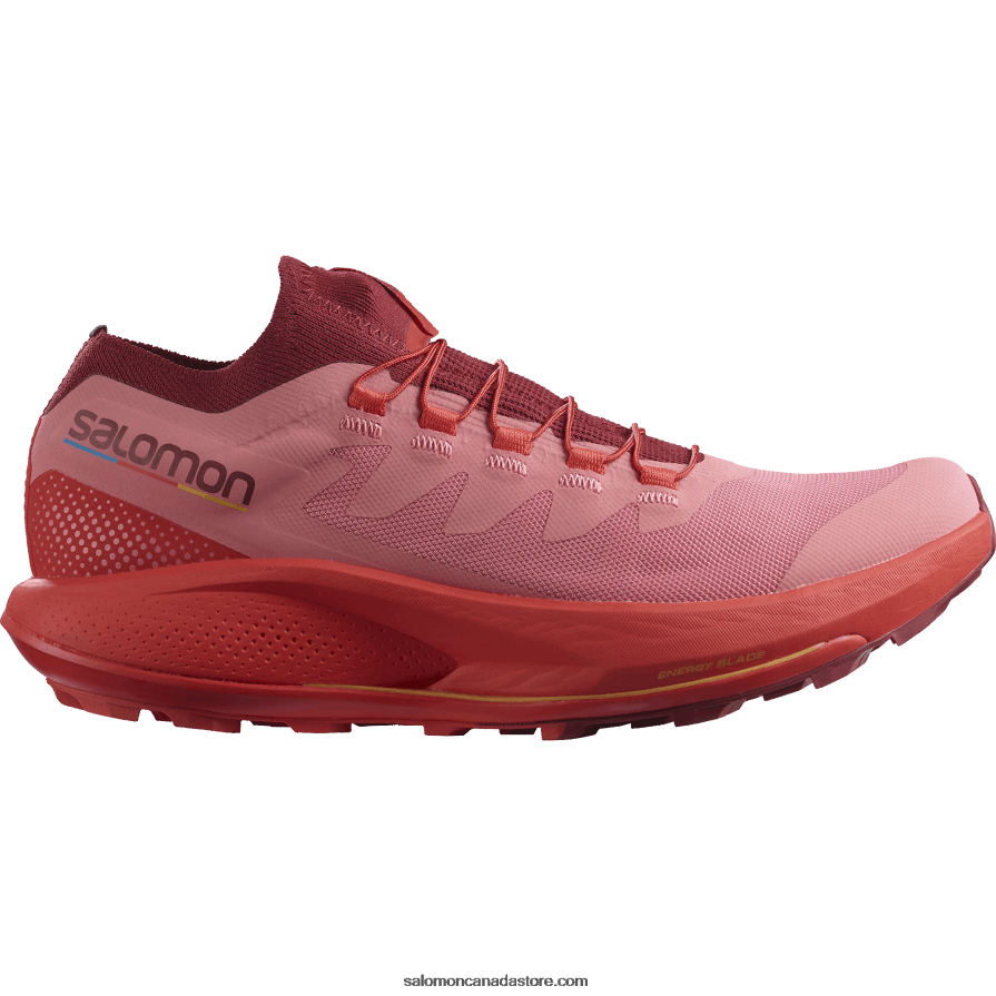 Women's Trail Running Shoes - Pulsar Trail Pro Salomon Tea Rose/Biking Red/Blazing Orange X6B4FZ1533