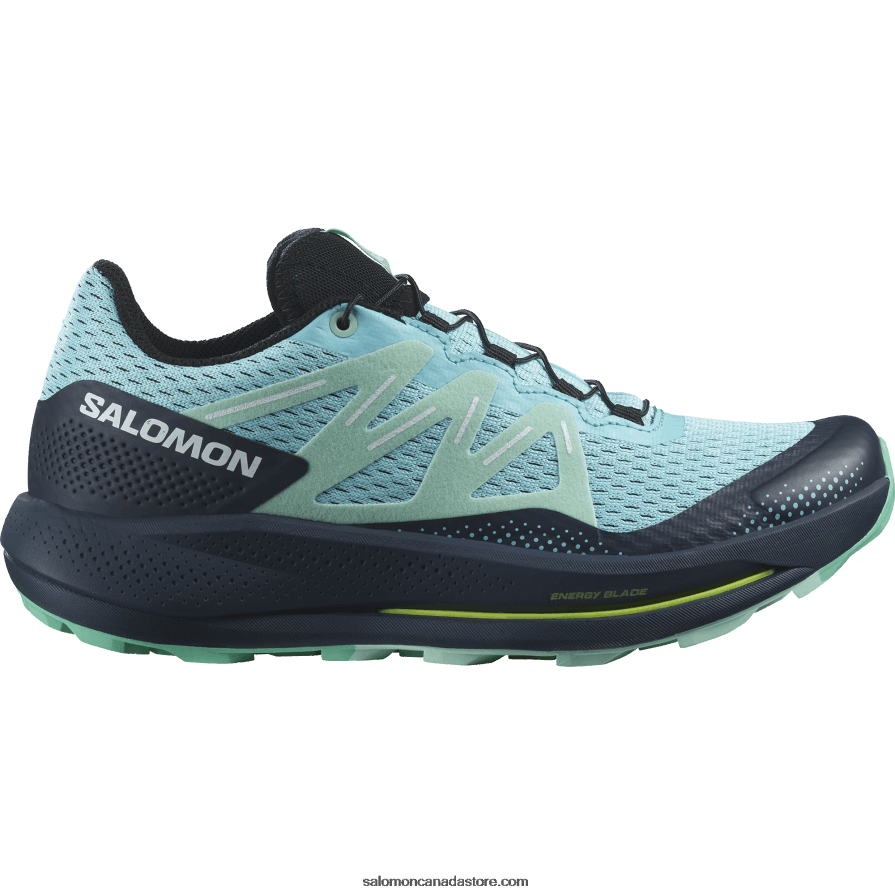 Women's Trail Running Shoes - Pulsar Trail Salomon Blue Radiance/Carbon/Yucca X6B4FZ1513