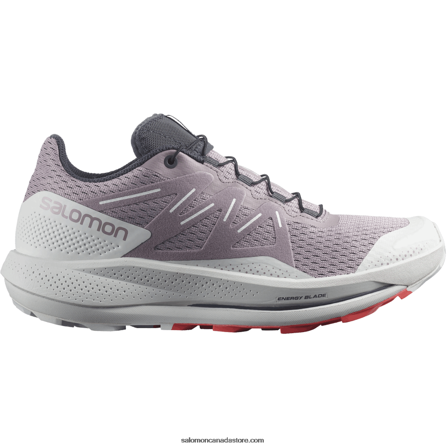 Women's Trail Running Shoes - Pulsar Trail Salomon Quail/Lunar Rock/Poppy Red X6B4FZ1512