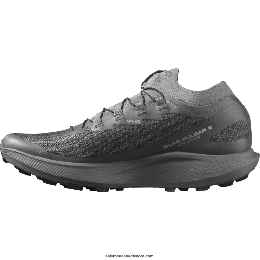 Women\'s Trail Running Shoes - S/Lab Pulsar 2 Soft Ground Salomon Quiet Shade/Magnet/Black X6B4FZ1518