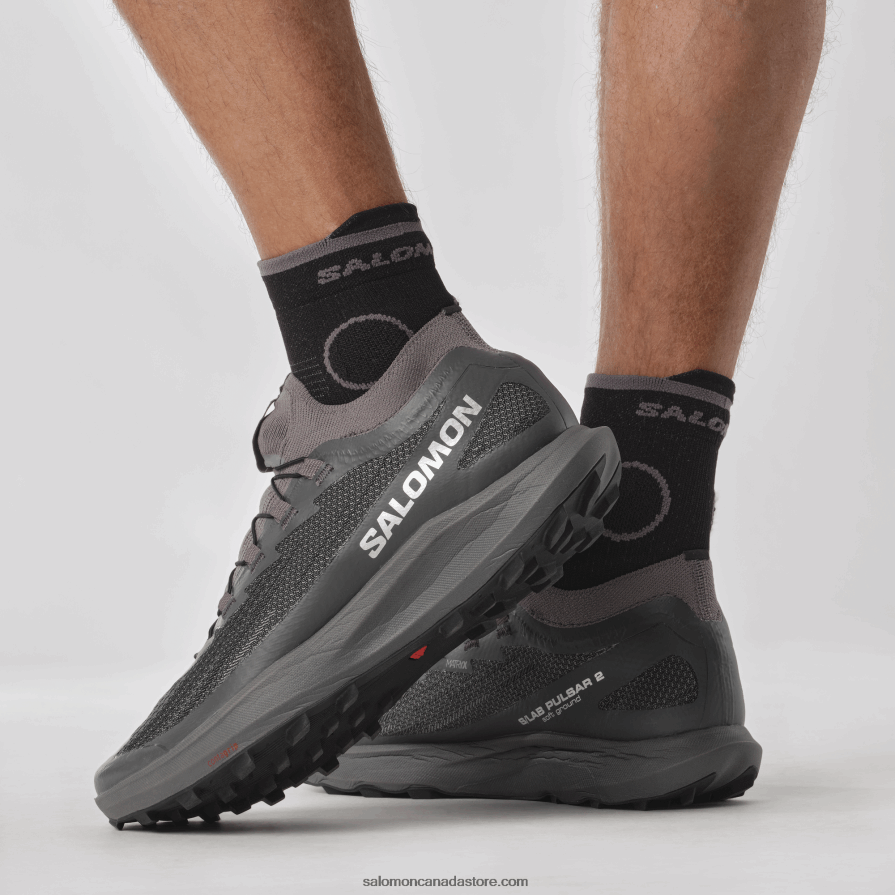 Women\'s Trail Running Shoes - S/Lab Pulsar 2 Soft Ground Salomon Quiet Shade/Magnet/Black X6B4FZ1518