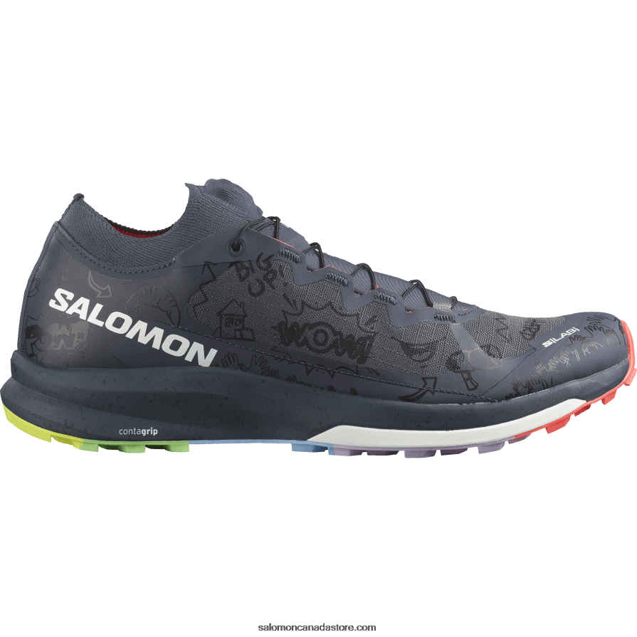 Women's Trail Running Shoes - S/Lab Ultra 3 Limited Edition Salomon India Ink/Fiery Coral/Black X6B4FZ1524