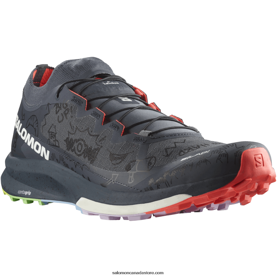Women\'s Trail Running Shoes - S/Lab Ultra 3 Limited Edition Salomon India Ink/Fiery Coral/Black X6B4FZ1524