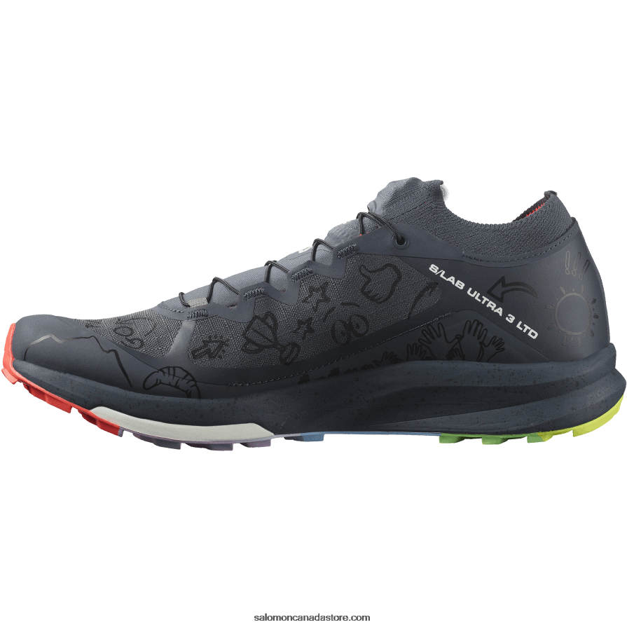 Women\'s Trail Running Shoes - S/Lab Ultra 3 Limited Edition Salomon India Ink/Fiery Coral/Black X6B4FZ1524