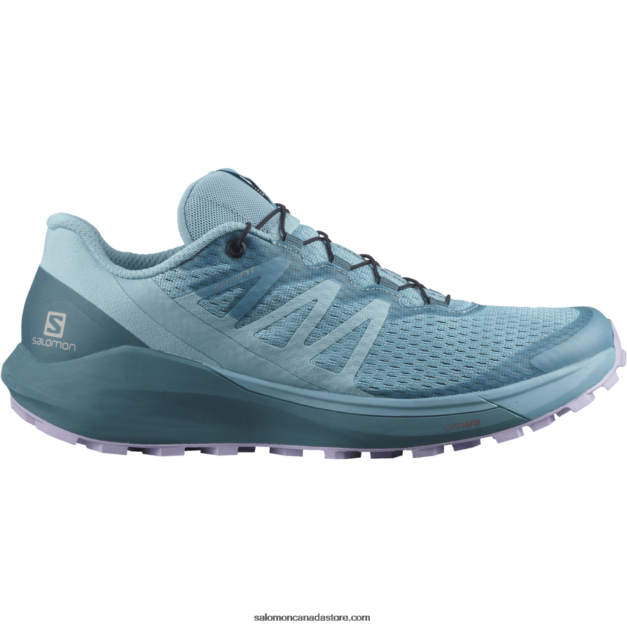 Women's Trail Running Shoes - Sense Ride 4 Salomon Delphinium Blue/Mallard Blue/Lavender X6B4FZ1537