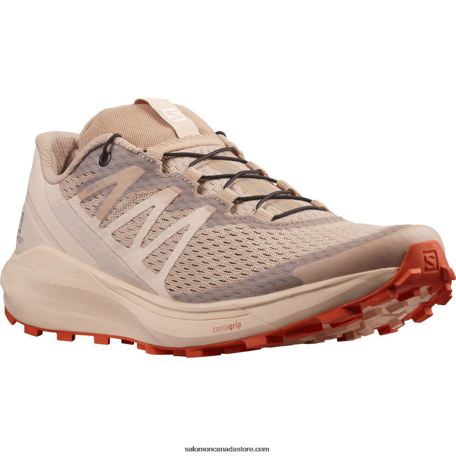 Women\'s Trail Running Shoes - Sense Ride 4 Salomon Sirocco/Peachy Keen/Red Orange X6B4FZ1536