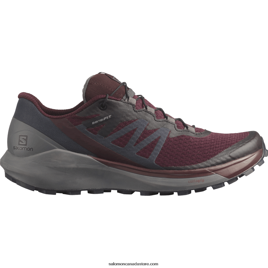 Women's Trail Running Shoes - Sense Ride 4 Salomon Wine Tasting/Quiet Shade/Ebony X6B4FZ1538