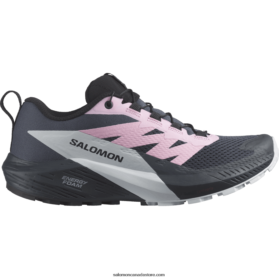 Women's Trail Running Shoes - Sense Ride 5 Salomon India Ink/Lilac Sachet/Arctic Ice X6B4FZ1495