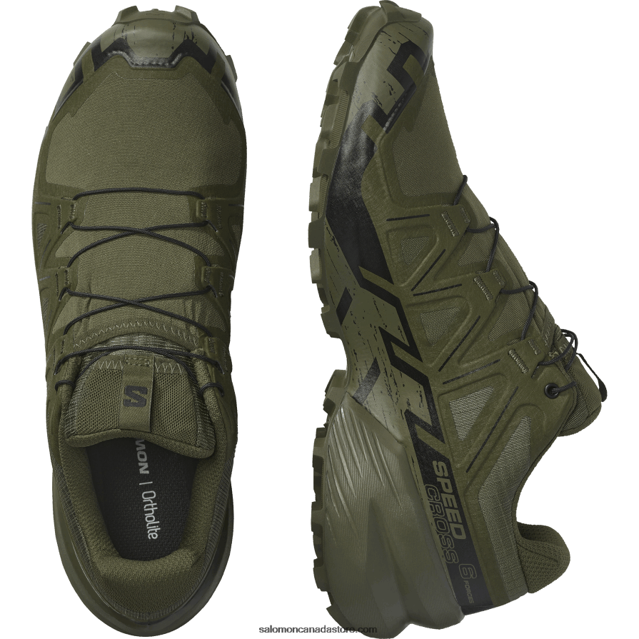 Women\'s Trail Running Shoes - Speedcross 6 Forces Salomon Ranger Green/Black X6B4FZ803