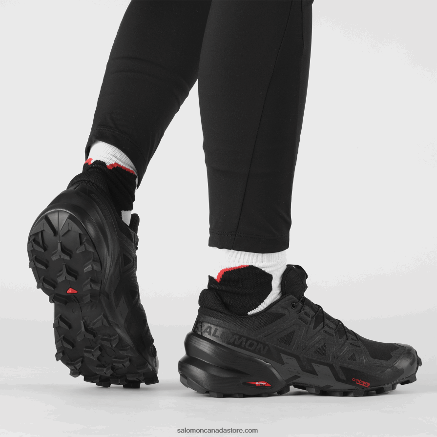 Women\'s Trail Running Shoes - Speedcross 6 Salomon Black/Phantom X6B4FZ1507